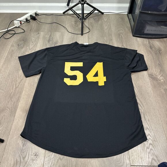 Vintage RARE Pittsburgh Pirates BUCCOS Jersey Black XL Russell Athletic #54 - Picture 6 of 7